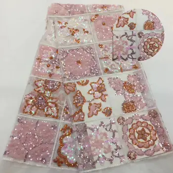 2019 New Style Pink French Net Lace Fabric 3D Flower Sequins African Tulle Mesh Lace Fabric High Quality African Lace Fabric 
2019 New Style Pink French Net Lace Fabric 3D Flower Sequins African Tulle Mesh Lace Fabric High Quality African Lace Fabric