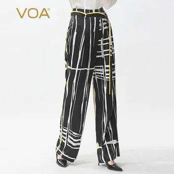 VOA microbomb 28 mm damask print silk with waist belt buckle ring pocket tuck stitching wide leg pants girl K1253
VOA microbomb 28 mm damask print silk with waist belt buckle ring pocket tuck stitching wide leg pants girl K1253