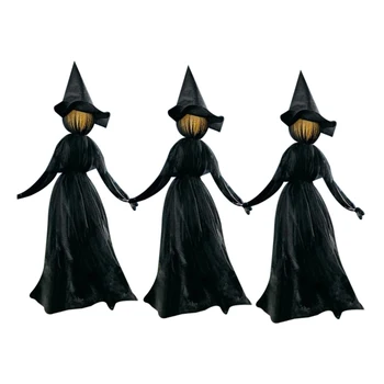 1.7m Light-Up Witches with Stakes Halloween Decorations Outdoor Holding Hands Screaming Witches Sound Activated Sensor Decor
1.7m Light-Up Witches with Stakes Halloween Decorations Outdoor Holding Hands Screaming Witches Sound Activated Sensor Decor
