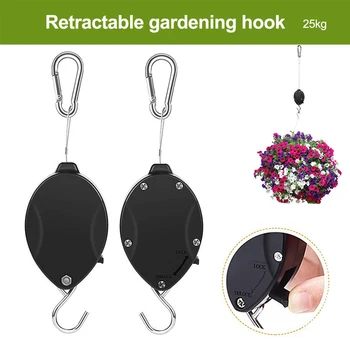 Hanging Garden Basket Pull Down Retractable Plant Pulley Hanger Flower Basket Hanging Hook For Garden Baskets Pots Birds Feeder
Hanging Garden Basket Pull Down Retractable Plant Pulley Hanger Flower Basket Hanging Hook For Garden Baskets Pots Birds Feeder