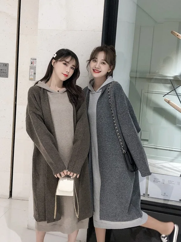 Autumn And Winter New Style Korean-style Women's Laziness-Style Mid-length Sweater Loose Thick Wool Casual Cardigan Sweater Coat 
Autumn And Winter New Style Korean-style Women's Laziness-Style Mid-length Sweater Loose Thick Wool Casual Cardigan Sweater Coat