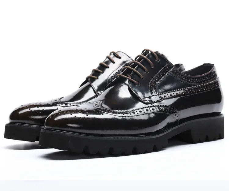 2019 Spring and Summer Brock England Business Men's Leather Shoes Retro Round Toe with Thick-soled Shoes
2019 Spring and Summer Brock England Business Men's Leather Shoes Retro Round Toe with Thick-soled Shoes