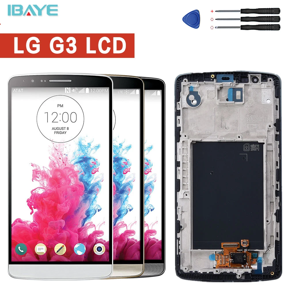 For LG G3 LCD AAA+ Display Touch Screen Digitizer For LG G3 Display LCD Replacement D850 D851 D855 Black White Gold
For LG G3 LCD AAA+ Display Touch Screen Digitizer For LG G3 Display LCD Replacement D850 D851 D855 Black White Gold