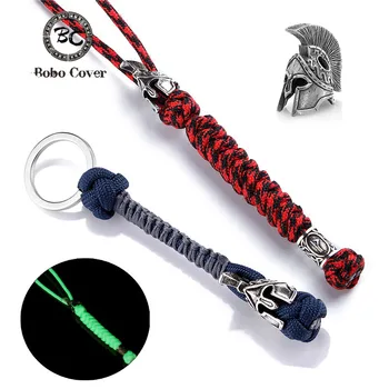 Handmade Vikings Spartan Warrior Lanyard Keychain Fluorescence Survival Paracord Rope Keychain Camping Bag Knife Car Key Keyring 
Handmade Vikings Spartan Warrior Lanyard Keychain Fluorescence Survival Paracord Rope Keychain Camping Bag Knife Car Key Keyring
