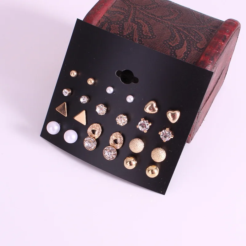 Simple and Stylish 12-piece Square Zircon Stud Earrings Heart-studded Heart-studded Earrings Women Earrings
Simple and Stylish 12-piece Square Zircon Stud Earrings Heart-studded Heart-studded Earrings Women Earrings