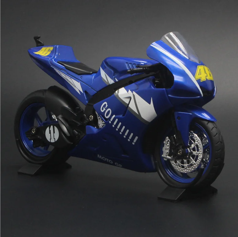 1: 12 Yamaha Simulation Alloy Motorcycle Model Children's Toy Car With Sound And Light Boy's Birthday Gift Blue
1: 12 Yamaha Simulation Alloy Motorcycle Model Children's Toy Car With Sound And Light Boy's Birthday Gift Blue