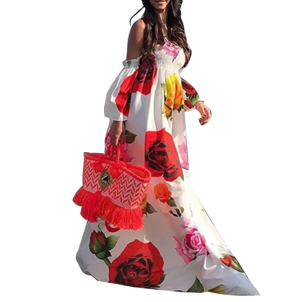 Hot Holiday Boho Women Off Shoulder Backless Flare Sleeve Floral Print Maxi Dress party Out of the ordinary Dress
Hot Holiday Boho Women Off Shoulder Backless Flare Sleeve Floral Print Maxi Dress party Out of the ordinary Dress