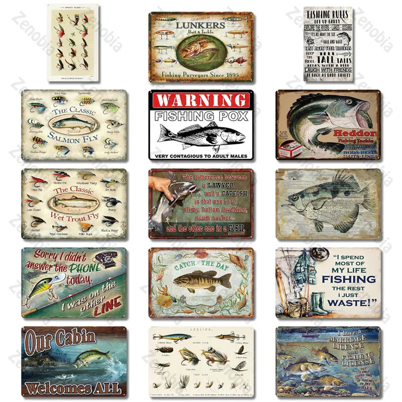 Fishing Decor Vintage Tin Sign Retro Metal Sign Wall Decor for Lake House Cabin Fishing Gift Metal Plate
Fishing Decor Vintage Tin Sign Retro Metal Sign Wall Decor for Lake House Cabin Fishing Gift Metal Plate