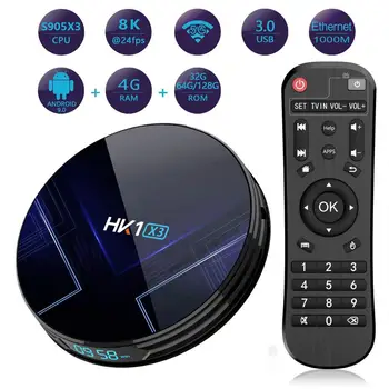 HK1 X3 Amlogic S905X3 Android 9.0 TV Box Smart TV Box Android 4K 4GB 128GB H.265 Set Top Media Player Dual Wifi Youtube Netflix
HK1 X3 Amlogic S905X3 Android 9.0 TV Box Smart TV Box Android 4K 4GB 128GB H.265 Set Top Media Player Dual Wifi Youtube Netflix