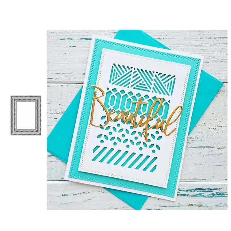 JC Multiple Rectangles Frame Background Metal Cutting Dies DIY Scrapbooking Die Cut Stencil Craft Mold Decor Template New Design
JC Multiple Rectangles Frame Background Metal Cutting Dies DIY Scrapbooking Die Cut Stencil Craft Mold Decor Template New Design