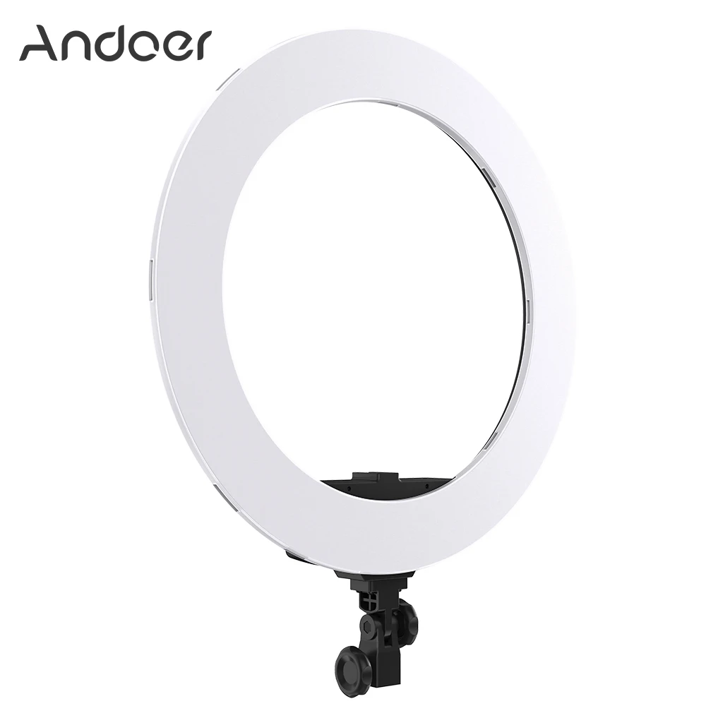 Andoer HD-18S Studio Ring Light Bi-Color Dimmable LED Video Light Lamp Built-in 252pcs SMD LEDs Digital Photographic Lighting
Andoer HD-18S Studio Ring Light Bi-Color Dimmable LED Video Light Lamp Built-in 252pcs SMD LEDs Digital Photographic Lighting