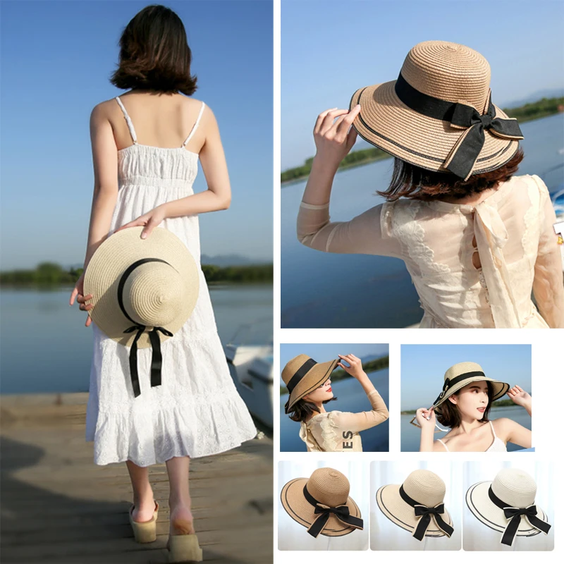 2020 Women's Beach Hat Summer Vacation Straw Hats Leisure UV Protection Bowknot Caps Sunshade Sunscreen Holiday Leisure
2020 Women's Beach Hat Summer Vacation Straw Hats Leisure UV Protection Bowknot Caps Sunshade Sunscreen Holiday Leisure