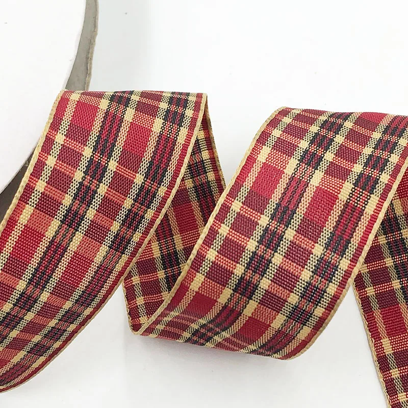 Tartan plaid check Grosgrain Ribbon 25mm 1/" wide 3 metres