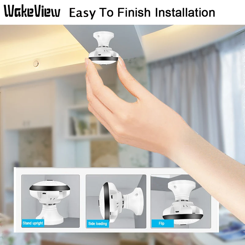 WakeView 360 Degree 960P Wireless Panoramic Home Security WiFi CCTV Fisheye Smart IP Camera Two Way Audio Night Vision Camera
WakeView 360 Degree 960P Wireless Panoramic Home Security WiFi CCTV Fisheye Smart IP Camera Two Way Audio Night Vision Camera