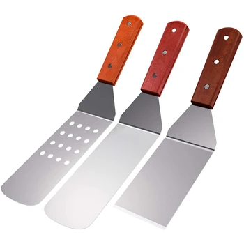 BBQ Turner Stainless Steel Spatula Set with Wood Grill and BBQ Set (3 Pieces)
BBQ Turner Stainless Steel Spatula Set with Wood Grill and BBQ Set (3 Pieces)