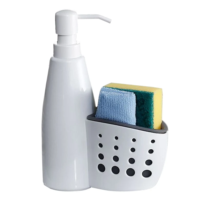2-In-1 Soap Dispenser Kitchen Sponge Holder Multi-function Liquid Detergent Container Box with Soap Holder
2-In-1 Soap Dispenser Kitchen Sponge Holder Multi-function Liquid Detergent Container Box with Soap Holder