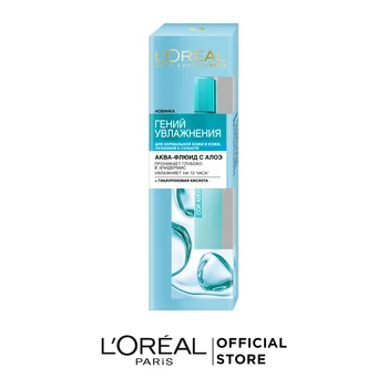 L'Oreal Paris fluid face "genius moistening" for normal skin and skin prone to dryness, 70 ml, with hyaluronic acid
L'Oreal Paris fluid face "genius moistening" for normal skin and skin prone to dryness, 70 ml, with hyaluronic acid