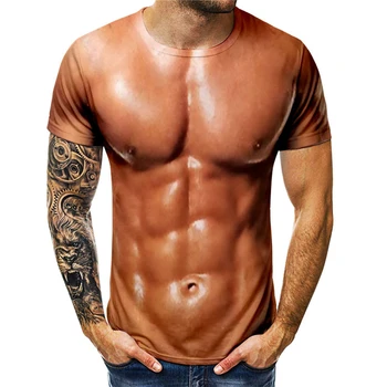 Funny 3D Muscle T Shirt Summer Fake Muscle Short Sleeve Fitness Tee Cool Tops 3D Printing streetwear Funny Body Muscle T shirt
Funny 3D Muscle T Shirt Summer Fake Muscle Short Sleeve Fitness Tee Cool Tops 3D Printing streetwear Funny Body Muscle T shirt