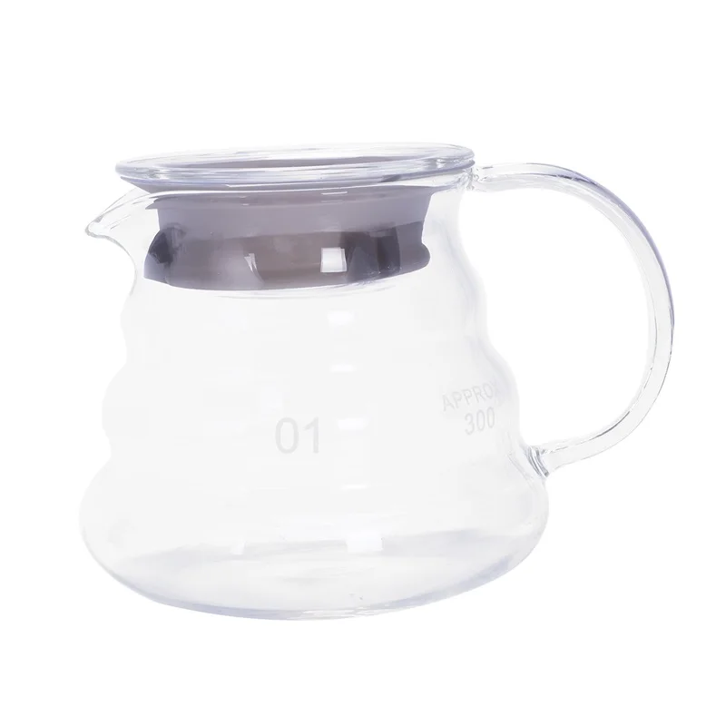 V60 Pour Over Glass Range Coffee Server Carafe Drip Pot Kettle Brewer Barista Percolator Clear 360Ml |