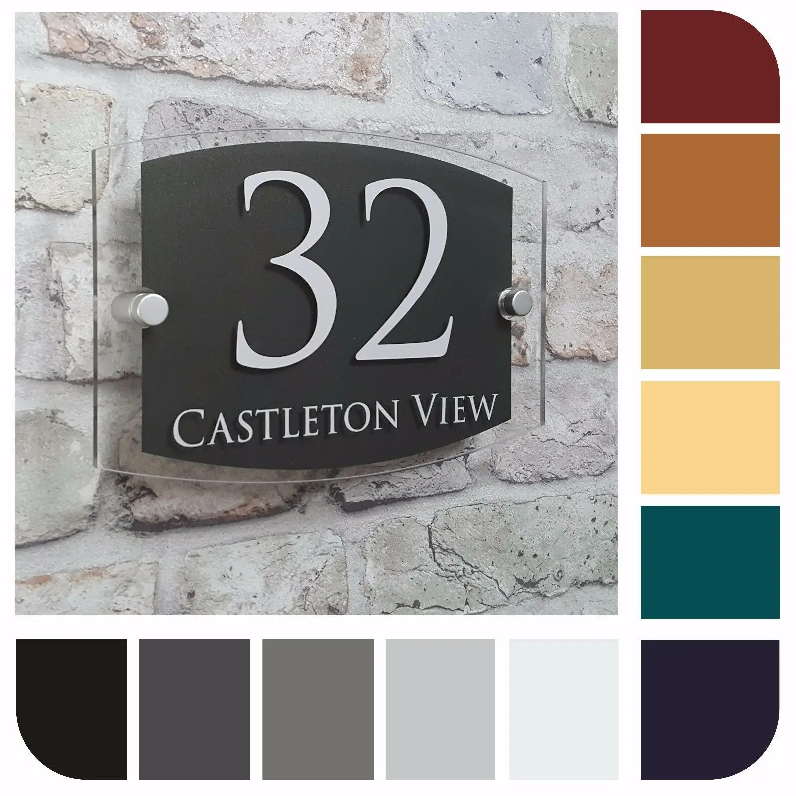 Customize Modern House Number Sign Address Door Plaque Property Name Street Plate Acrylic
Customize Modern House Number Sign Address Door Plaque Property Name Street Plate Acrylic