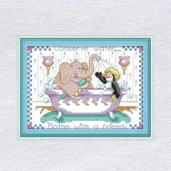 Joy Sunday Cross Stitch Kits 14ct Embroidery Needlework Sets Bath with Friend Patterns Counted Cross Stitch Printed Cross Stitch
Joy Sunday Cross Stitch Kits 14ct Embroidery Needlework Sets Bath with Friend Patterns Counted Cross Stitch Printed Cross Stitch