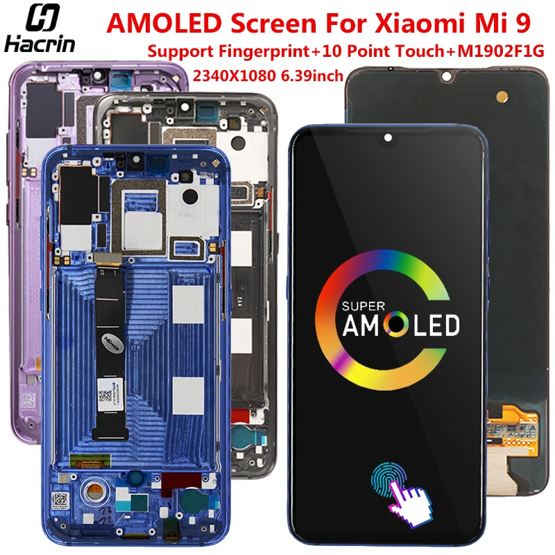 AMOLED Display For Xiaomi Mi 9 LCD Display Touch Screen With Fingerprint Digitizer Assembly Replacement For Xiaomi Mi 9 Screen
AMOLED Display For Xiaomi Mi 9 LCD Display Touch Screen With Fingerprint Digitizer Assembly Replacement For Xiaomi Mi 9 Screen