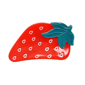 

Strawberry Brooches Fruit Brooch Pin Women Kids Dress Men Women Broche Hijab Pins Accessories Gift