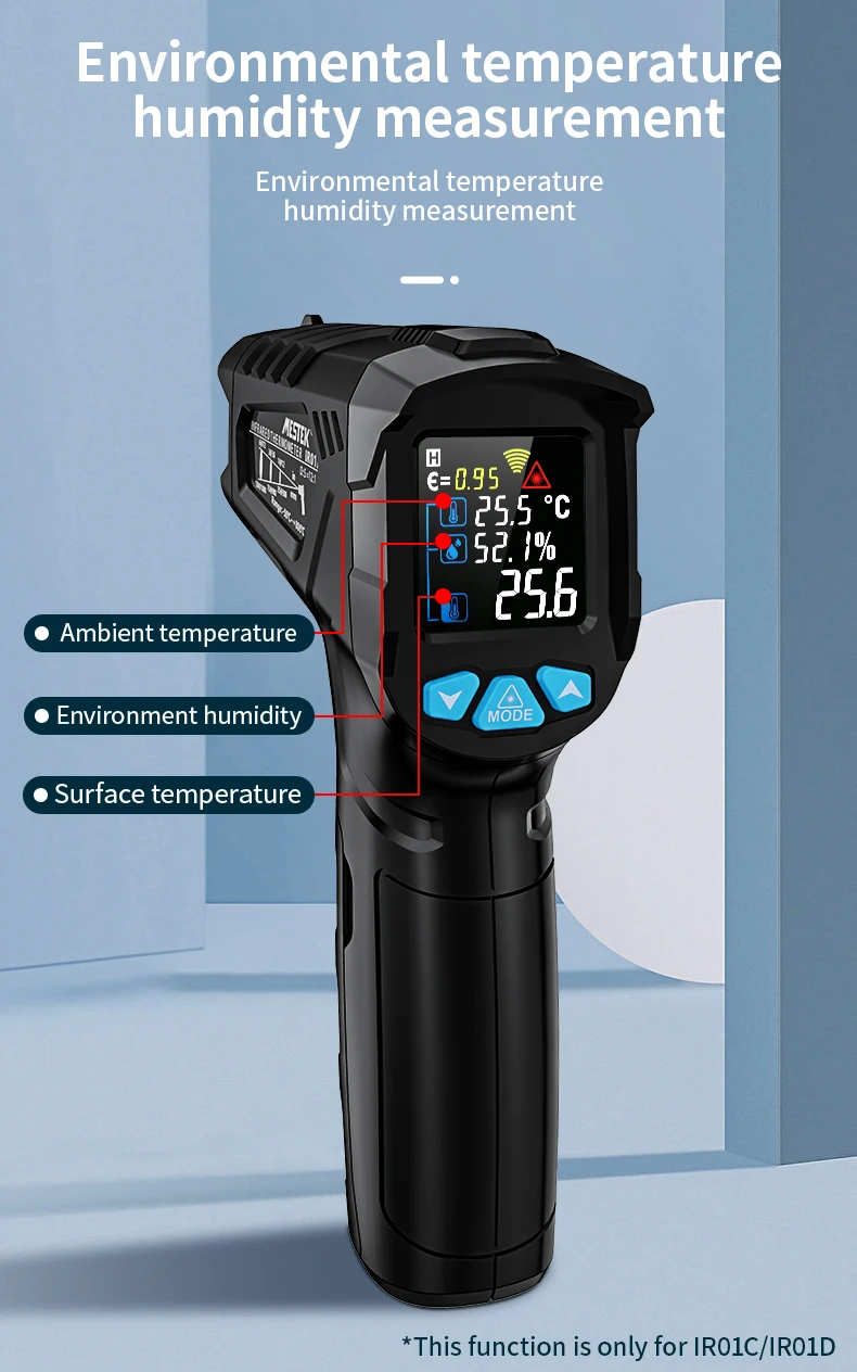 Generic MESTEK Drop Shipping Digital Pyrometer Thermometer Humidity