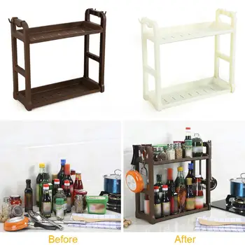 2Tier Kitchen Cabinet Spice Rack Organizer,Standing Rack Kitchen Countertop Storage Organizer Shelf Holder
2Tier Kitchen Cabinet Spice Rack Organizer,Standing Rack Kitchen Countertop Storage Organizer Shelf Holder