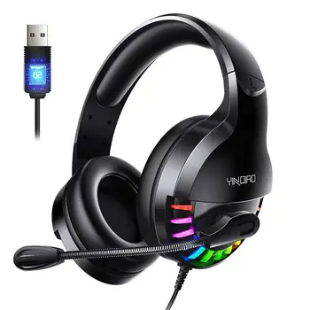 Q2 Wired Gaming Headset LED Light Headphones with Mic for Computers Laptops for Computer Gamer 7.1 USB Channel Surround Sound
Q2 Wired Gaming Headset LED Light Headphones with Mic for Computers Laptops for Computer Gamer 7.1 USB Channel Surround Sound
