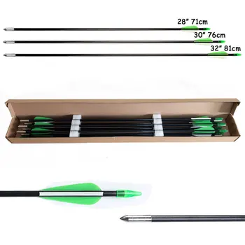 28/30/32 inch 8mm Fiberglass Arrow Box Pack of 12 OD 8mm With Nock Proof / Changeable Arrowhead for Compound/Recurve Bow Hunting
28/30/32 inch 8mm Fiberglass Arrow Box Pack of 12 OD 8mm With Nock Proof / Changeable Arrowhead for Compound/Recurve Bow Hunting