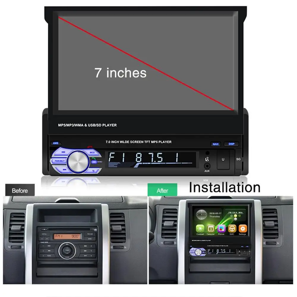 New 7 Inch Mp5 Player Touch Screen Car Retractable Mp5 Player 9601mp5 Player Car Mp4 Car Radio Reversing 
New 7 Inch Mp5 Player Touch Screen Car Retractable Mp5 Player 9601mp5 Player Car Mp4 Car Radio Reversing