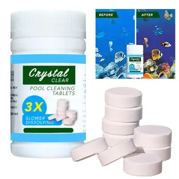 100Pcs/Bottle Pool Cleaning Effervescent Chlorine Tablets Disinfectant Swimming Pool Cleaning Clarifier Multifunctional Cleaner
100Pcs/Bottle Pool Cleaning Effervescent Chlorine Tablets Disinfectant Swimming Pool Cleaning Clarifier Multifunctional Cleaner