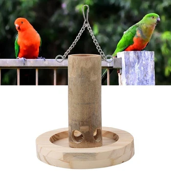 High Quality Pet Bird Feeders Natural Bamboo Tube Parrot Feeder Box With Wooden Base For Pet Birds Pet Bowl
High Quality Pet Bird Feeders Natural Bamboo Tube Parrot Feeder Box With Wooden Base For Pet Birds Pet Bowl