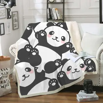 Panda Fur Throw Blanket Cartoon Sherpa Fleece Blanket White Throw Blanket for Kids Fluffy Blanket Animal Soft Bedspreads on bed
Panda Fur Throw Blanket Cartoon Sherpa Fleece Blanket White Throw Blanket for Kids Fluffy Blanket Animal Soft Bedspreads on bed