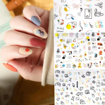 2020 DIY 3D Nail Art Sticker Adhesive Sticker Decals Tool Black Line Coloful Abstract Image Nail Art Tattoo Decoration Z0289
2020 DIY 3D Nail Art Sticker Adhesive Sticker Decals Tool Black Line Coloful Abstract Image Nail Art Tattoo Decoration Z0289