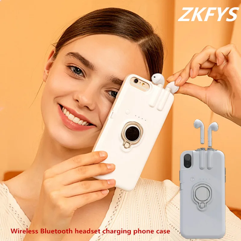 New Wireless Earphone Charging Phone Case For iPhone X 6 6S 7 8 Plus Case For iPhone XS MAX XR Wireless Bluetooth Earphone Cases
New Wireless Earphone Charging Phone Case For iPhone X 6 6S 7 8 Plus Case For iPhone XS MAX XR Wireless Bluetooth Earphone Cases
