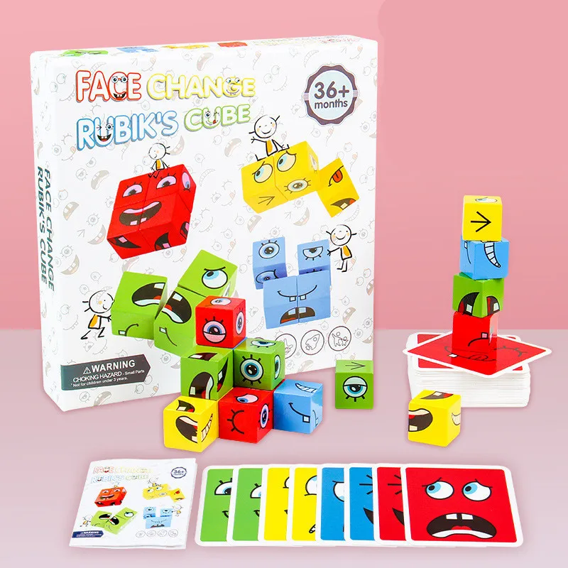 Wooden Block Puzzles Building Cubes Toy Educational Toys for Kids Ages 3 Years and Up,Face-Changing Cube Building Blocks
Wooden Block Puzzles Building Cubes Toy Educational Toys for Kids Ages 3 Years and Up,Face-Changing Cube Building Blocks