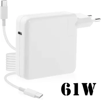 61W USB-C To USB-C AC Power Adapter Charger Compatible with MacBook Pro 12 Inch 13 Inch, MacBook Air 2018, With C Cable
61W USB-C To USB-C AC Power Adapter Charger Compatible with MacBook Pro 12 Inch 13 Inch, MacBook Air 2018, With C Cable