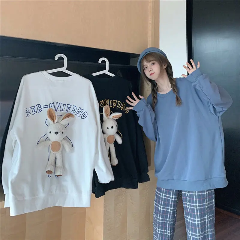 Rabbit Pendant Women's Long-sleeved Pullover Korean Rabbit Pendant Loose Casual Five Sizes
Rabbit Pendant Women's Long-sleeved Pullover Korean Rabbit Pendant Loose Casual Five Sizes