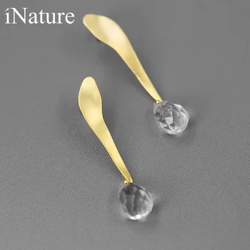INATURE 925 Sterling Silver Leaf Design Fashion Jewelry Natural Crystal Water Drop Dangle Earrings for Women 
INATURE 925 Sterling Silver Leaf Design Fashion Jewelry Natural Crystal Water Drop Dangle Earrings for Women