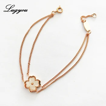 Lugyou Lady Jewel Bracelet for Woman With MOP Flower Zircon Stones Rose Gold
Lugyou Lady Jewel Bracelet for Woman With MOP Flower Zircon Stones Rose Gold
