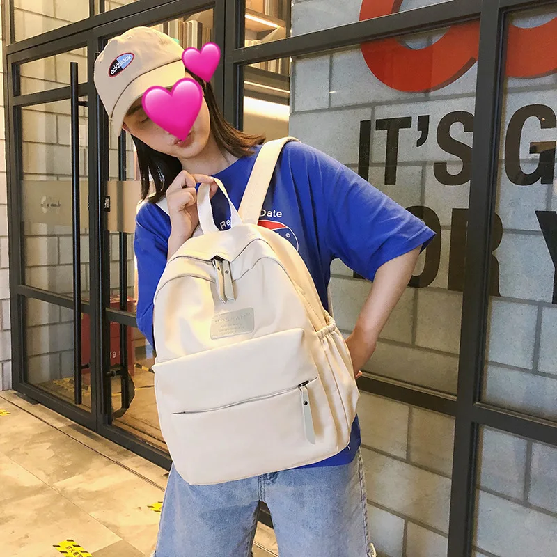 Backshoulder bag solid color girls fresh campus bag water-repellent nylon high school student backpack
Backshoulder bag solid color girls fresh campus bag water-repellent nylon high school student backpack