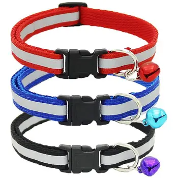 Adjustable Reflective Pet Collar Safety Buckle with Bell for Cat Dog, 3 Pieces, 3 Colors
Adjustable Reflective Pet Collar Safety Buckle with Bell for Cat Dog, 3 Pieces, 3 Colors