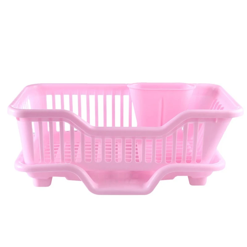 Environmental Plastic Kitchen Sink Dish Drainer Set Rack Washing Holder Basket Organizer Tray, Approx 17.5 x 9.5 x 7INCH (Pink)
Environmental Plastic Kitchen Sink Dish Drainer Set Rack Washing Holder Basket Organizer Tray, Approx 17.5 x 9.5 x 7INCH (Pink)