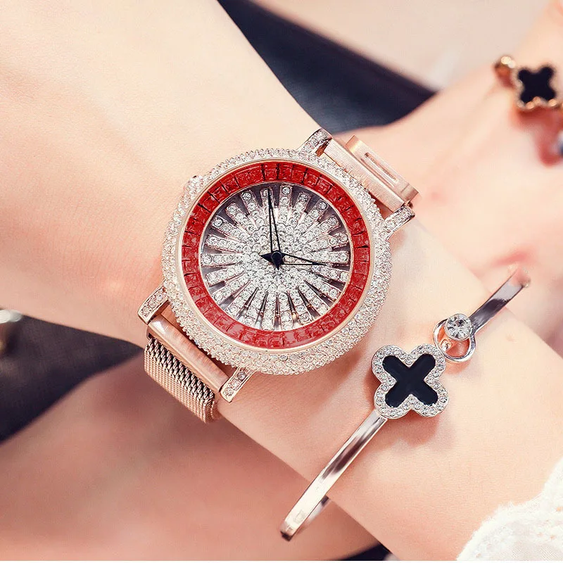 Блестящие бриллиантовые женские часы модные брендовые наручные ремешок для