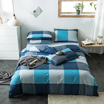 New Stripe Lattice 100% Cotton Winter Fresh Student Three-Piece Bed Set Single And Double Three-Piece Bed Set Warm Feel Soft.
New Stripe Lattice 100% Cotton Winter Fresh Student Three-Piece Bed Set Single And Double Three-Piece Bed Set Warm Feel Soft.
