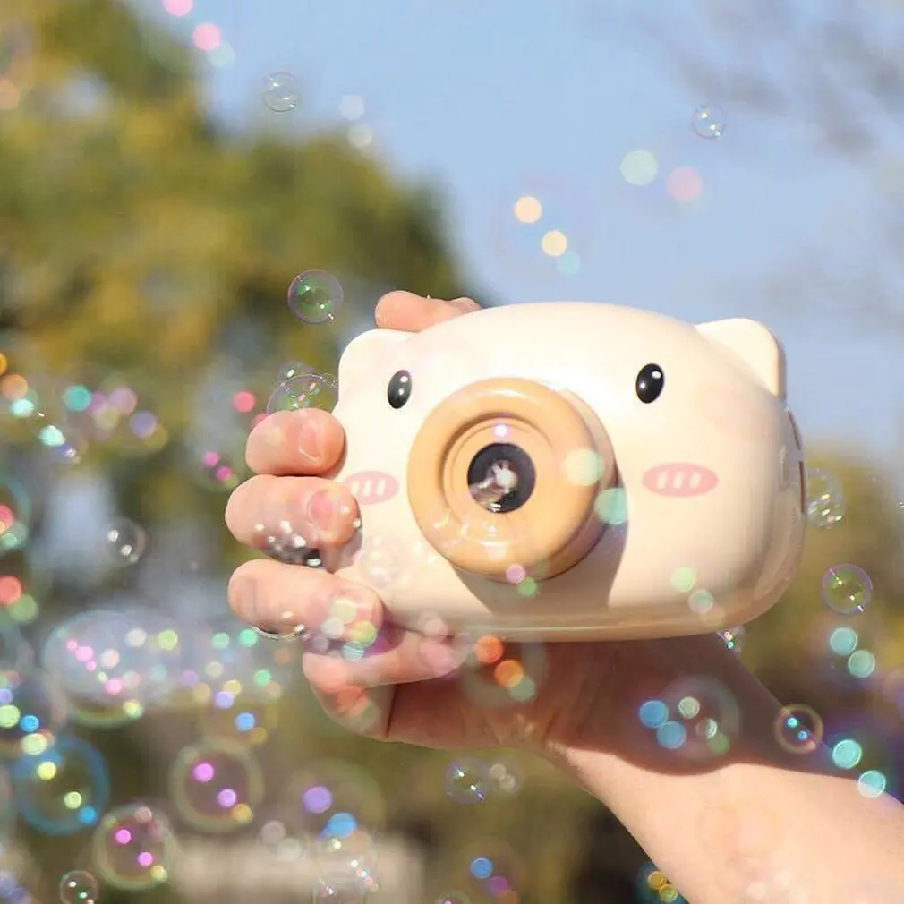 Cute Cartoon Pig Camera Kids Baby Bubble Machine Outdoor Automatic Bubble Maker Gift For Girlfriend Bath Toy For Children
Cute Cartoon Pig Camera Kids Baby Bubble Machine Outdoor Automatic Bubble Maker Gift For Girlfriend Bath Toy For Children