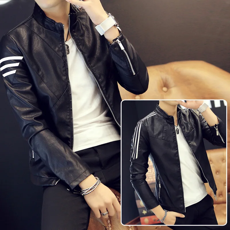 Men's Jacket Spring Korean-style Slim Fit PU Leather Men's Leather Jacket Young Men's Men's Leather Jacket
Men's Jacket Spring Korean-style Slim Fit PU Leather Men's Leather Jacket Young Men's Men's Leather Jacket