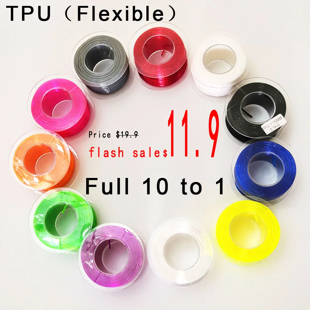 TPU Filament Flexible Soft 3D Printing material tpu filament 1.75mm Flex EP material 3D printer plastic line rubber filament
TPU Filament Flexible Soft 3D Printing material tpu filament 1.75mm Flex EP material 3D printer plastic line rubber filament